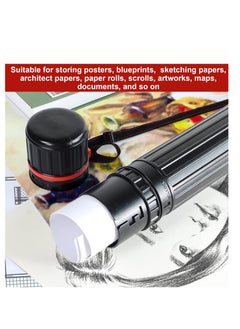FVIEXE Poster Tube, Small Poster Tube with Adjustable Strap, Art & Poster Storage Transport Tubes, Carry Document, Blueprint, Drawing and Artwork, Poster Holder Tube Cases Expand from 17.5 to 28 Inch  - Image 4