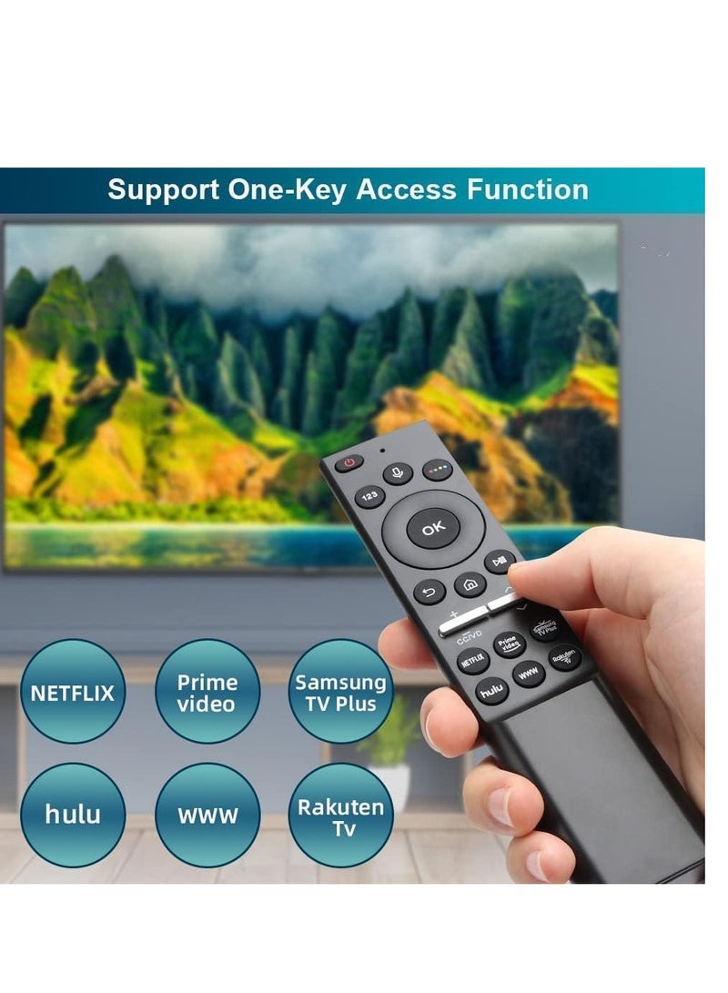 ELTRAZONE oice Bluetooth Universal Remote Control for All Samsung Smart LCD LED UHD QLED 4K HDR TVs with Netflix, Prime Video, Samsung TV Plus, hulu, WWW, Rakuten-Buttons - Image 5