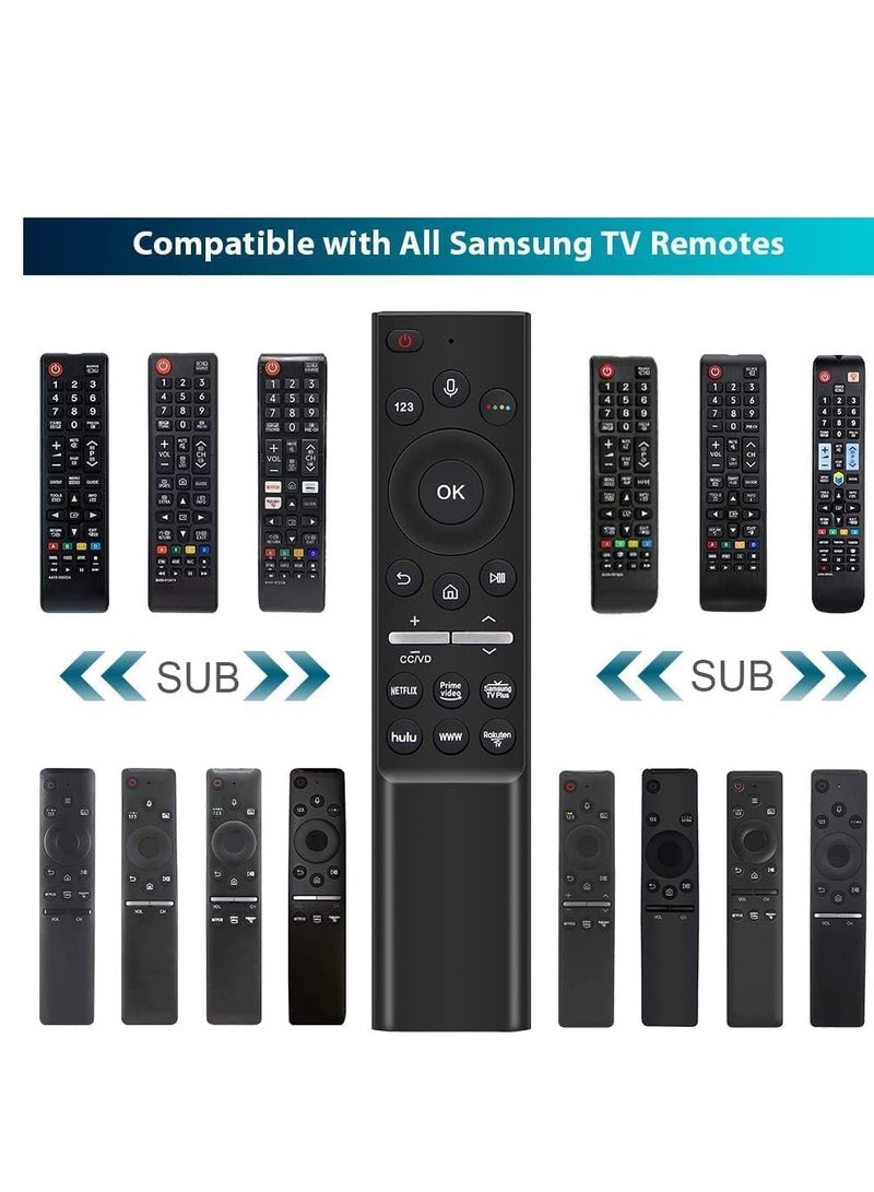 ELTRAZONE oice Bluetooth Universal Remote Control for All Samsung Smart LCD LED UHD QLED 4K HDR TVs with Netflix, Prime Video, Samsung TV Plus, hulu, WWW, Rakuten-Buttons - Image 2