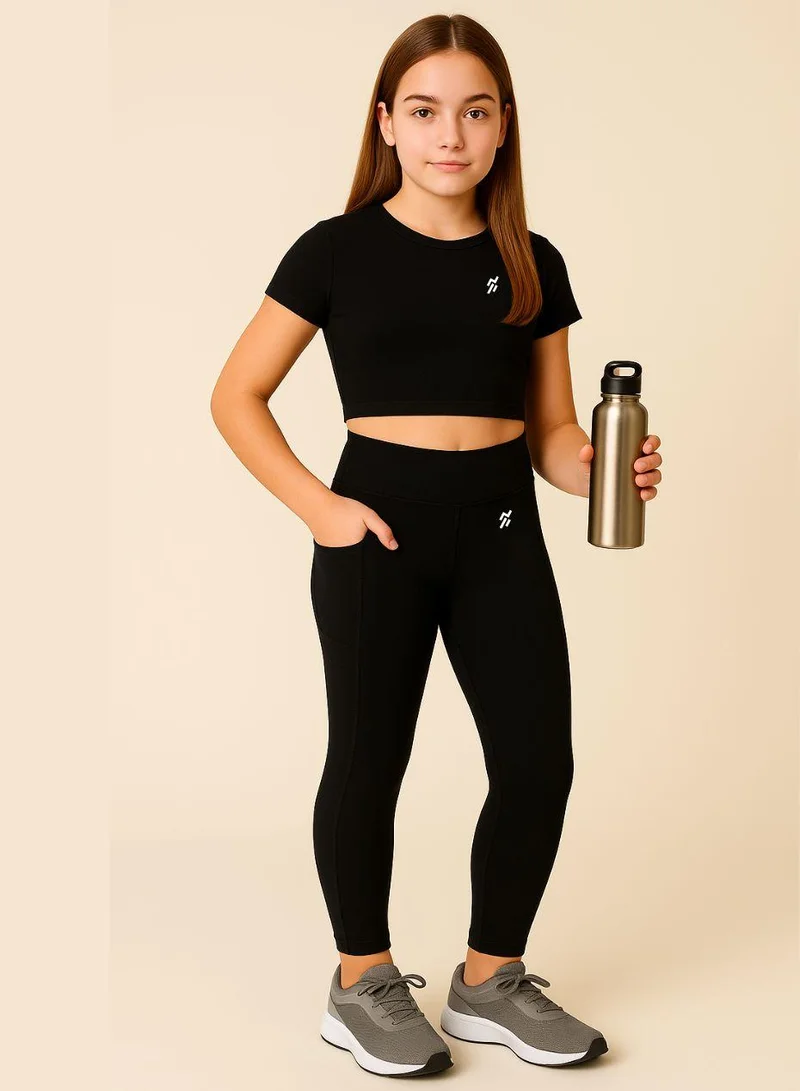 Girl's Kids Leggings with Smart Pocket