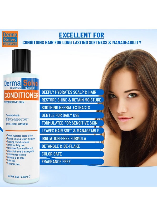 Dermasolve DermaSolve Scalp Psoriasis & Dandruff free Medicated Shampoo with Conditioner, Ultimate Seborrheic Dermatitis Treatment for Itchy, Flakey Scalp, Soothing & Moisturizing Relief  - Image 3