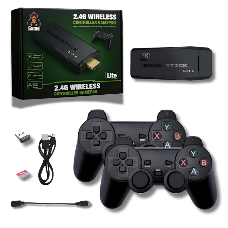Zepplay Wireless Retro Video Game Stick | Plug & Play HDMI Console for TV with 2 Controllers | Built-in 10,000+ Classic Games - Image 1