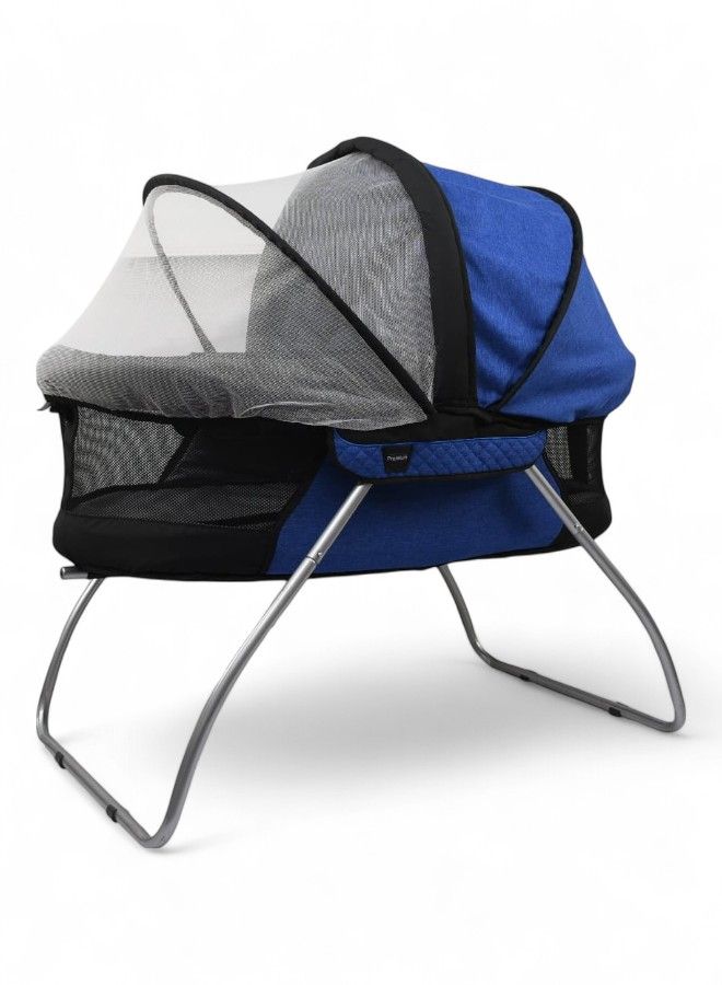 Petit bebe Baby Cot Bed Premium, Blue - Image 1
