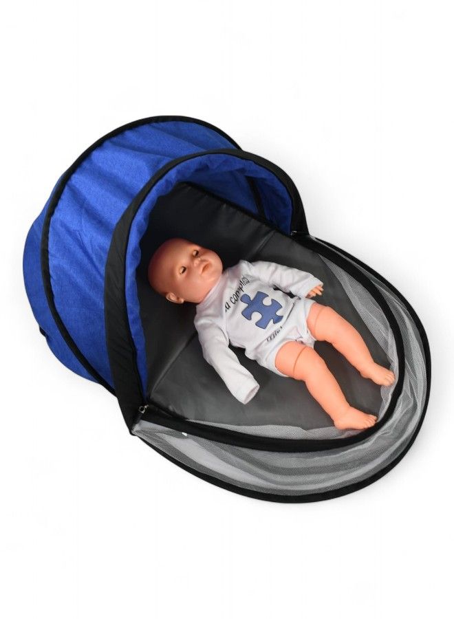 Petit bebe Baby Cot Bed Premium, Blue - Image 5