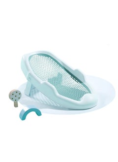 Bath Rack – Soft TPE Back, Anti-Slip Raised Design, Locking Feet, and Hook – Convenient for Bathtub or Bathroom Use, Easy to Dry-Green
