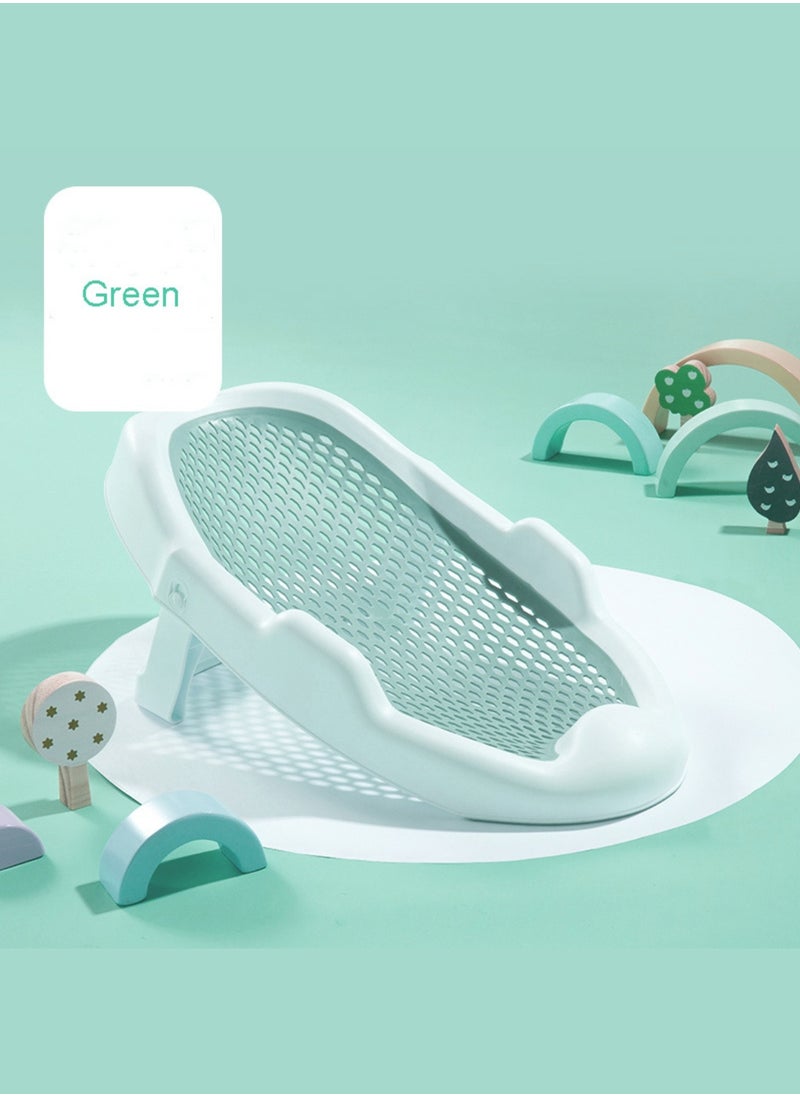 Moms Magic Bath Rack – Soft TPE Back, Anti-Slip Raised Design, Locking Feet, and Hook – Convenient for Bathtub or Bathroom Use, Easy to Dry-Green  - Image 3