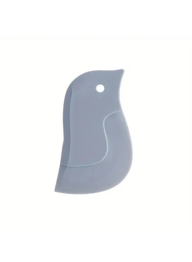 Light Grey Penguin Silicone Kitchen Scraper Flexible Non Electric Cleaning Tool For Grease And Baking Residue - Image 1