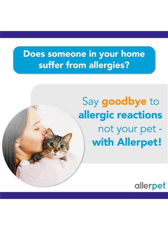 Allerpet - Allerpet Cat Dander Remover w/Free Applicator Mitt - Effective Cat Dander Remover - Anti Allergen Solution Made in USA - (12oz) - Image 1