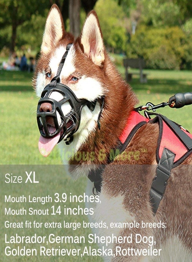 Petlicious & More Imported Breathable Basket Muzzles for Small, Medium, Large and X-Large Dogs, Barking and Chewing, Best for Aggressive Dogs (Size - XL, Extra Large, No.5) - Color May Vary - Image 3