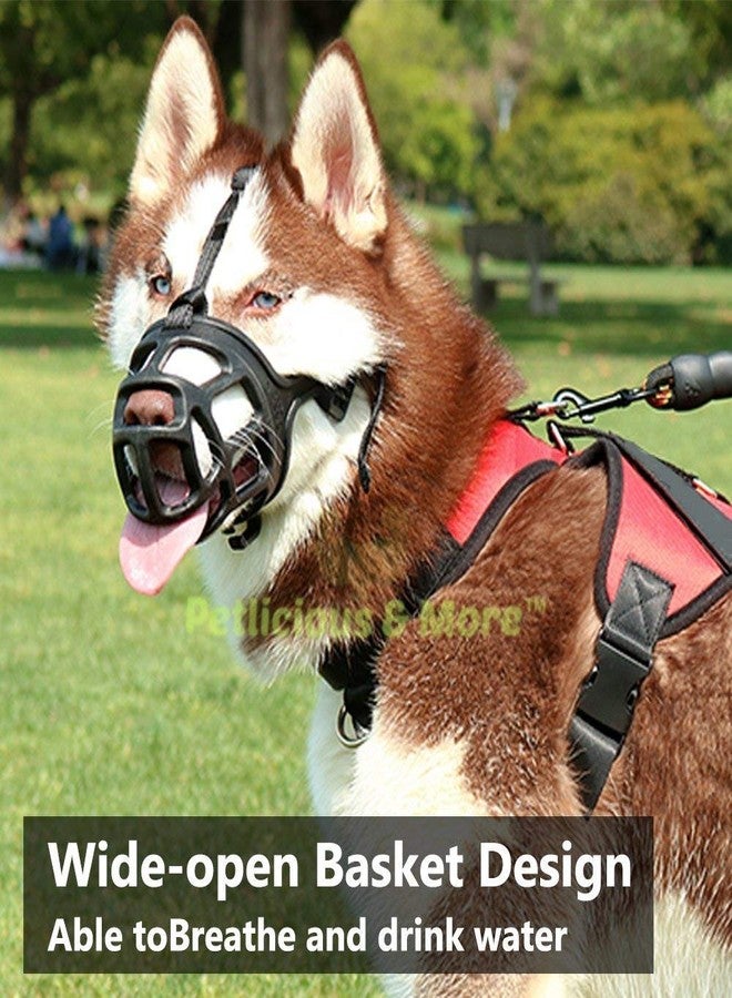 Petlicious & More Imported Breathable Basket Muzzles for Small, Medium, Large and X-Large Dogs, Barking and Chewing, Best for Aggressive Dogs (Size - XL, Extra Large, No.5) - Color May Vary - Image 5