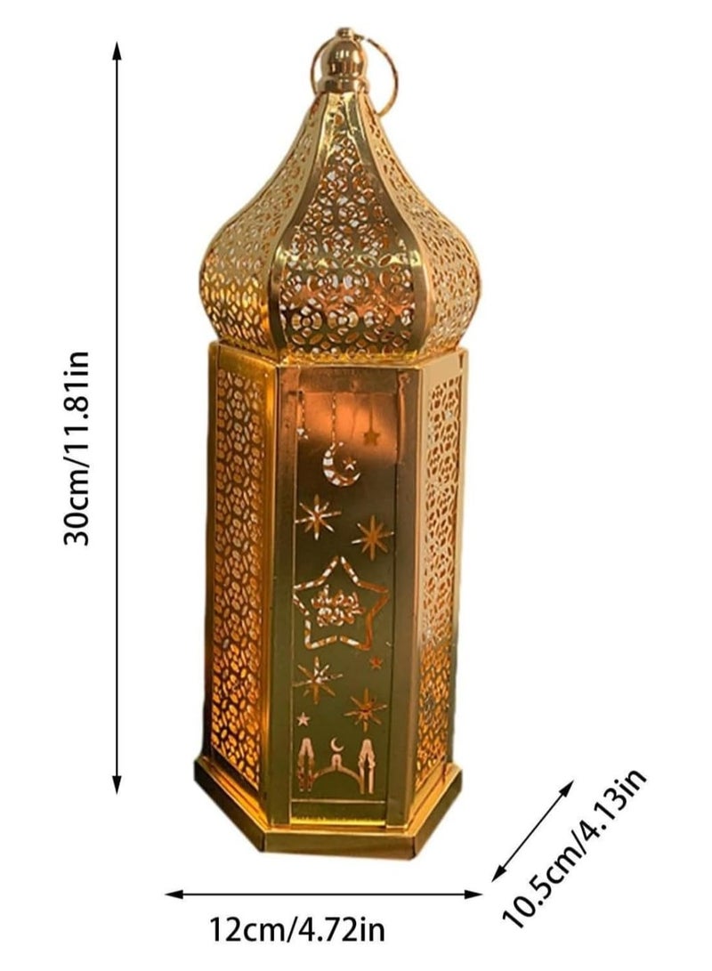 جورونب مصابيح رمضان LED، مصباح مكتب مغربي، مصباح مكتب العيد، فانوس زخرفي يعمل بالبطارية، هدايا زخرفية للمنزل ديكور حفلات الأعياد الإسلامية الإسلامية - Image 4