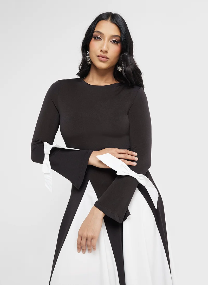 Khizana Color Block Maxi Dress