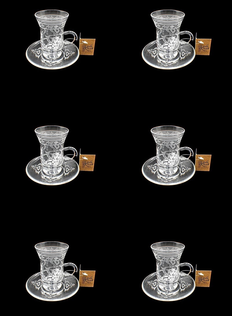 KuduArts Tea Cups With Saucer Glass - Image 1