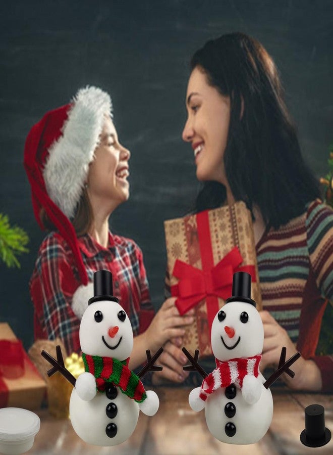 QINGQIU DIY Your Own Snowman Kit Molding Clay Build a Snowman Crafts Toy for Kids Boys Girls Christmas Stocking Stuffers Gifts - Image 5