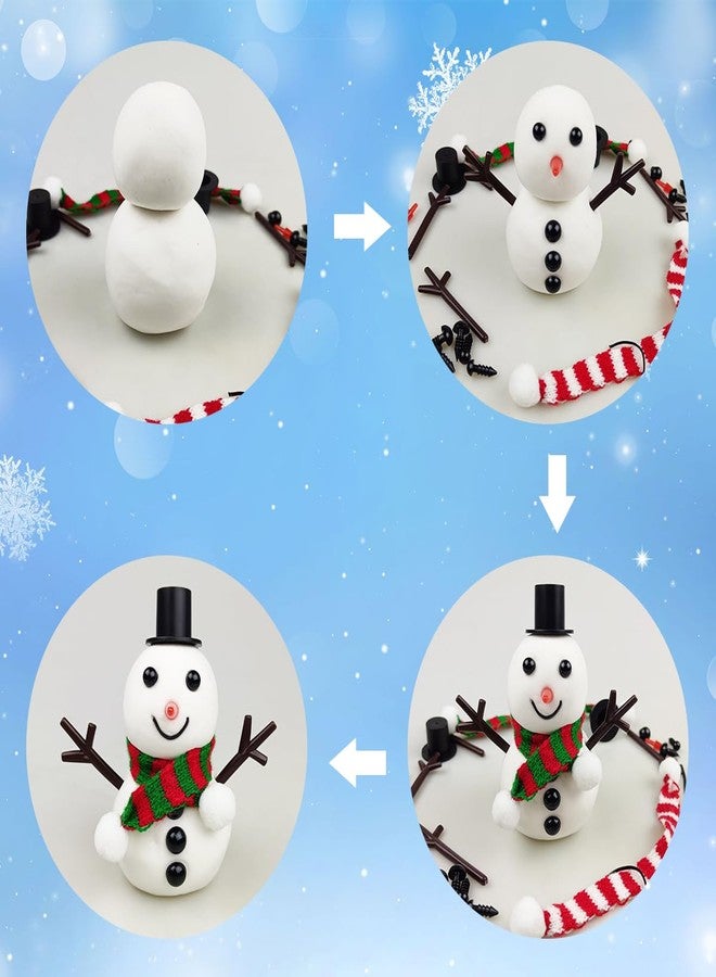 QINGQIU DIY Your Own Snowman Kit Molding Clay Build a Snowman Crafts Toy for Kids Boys Girls Christmas Stocking Stuffers Gifts - Image 3