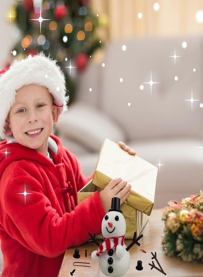 QINGQIU DIY Your Own Snowman Kit Molding Clay Build a Snowman Crafts Toy for Kids Boys Girls Christmas Stocking Stuffers Gifts - Image 4