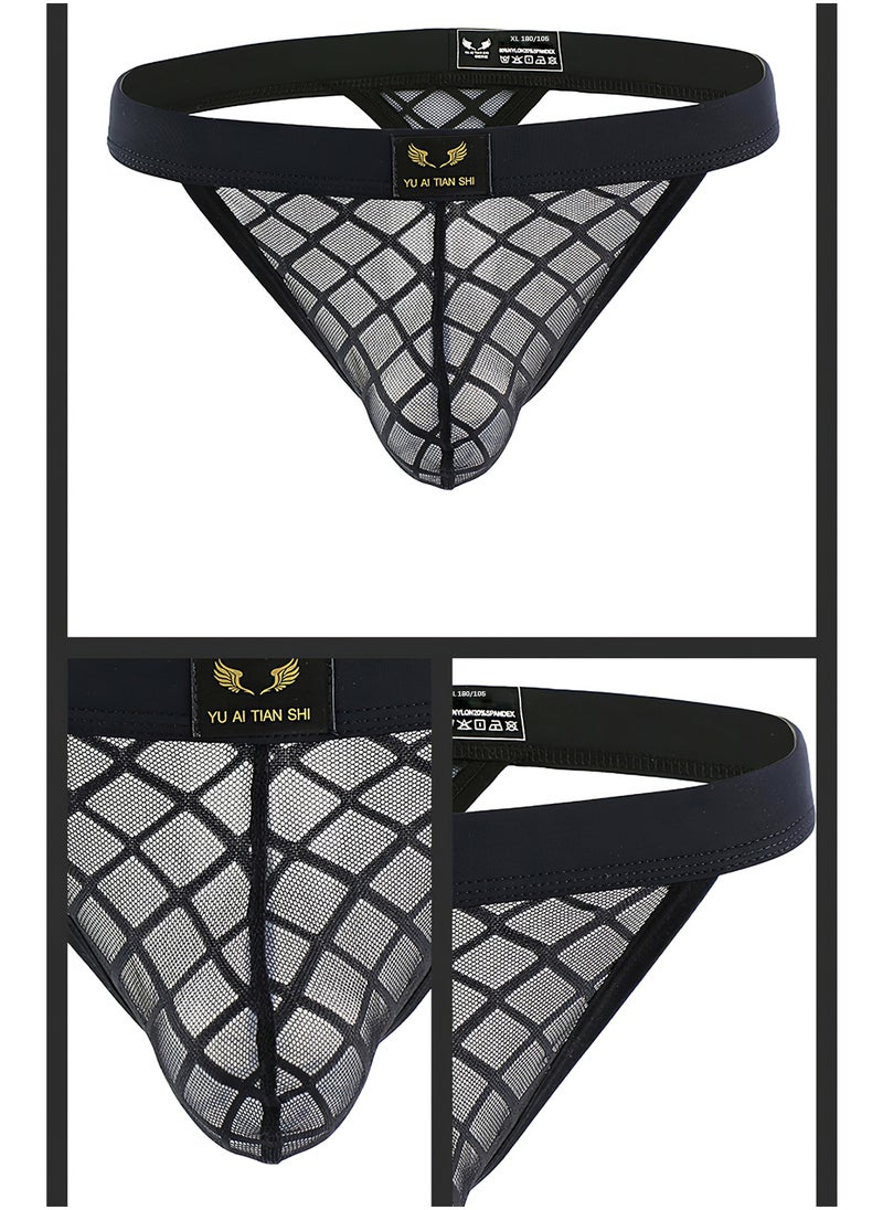 Generic - Underwear for Men Mesh Hollow Out Triangle Panties Low Rise Elasticity Brief - Image 1
