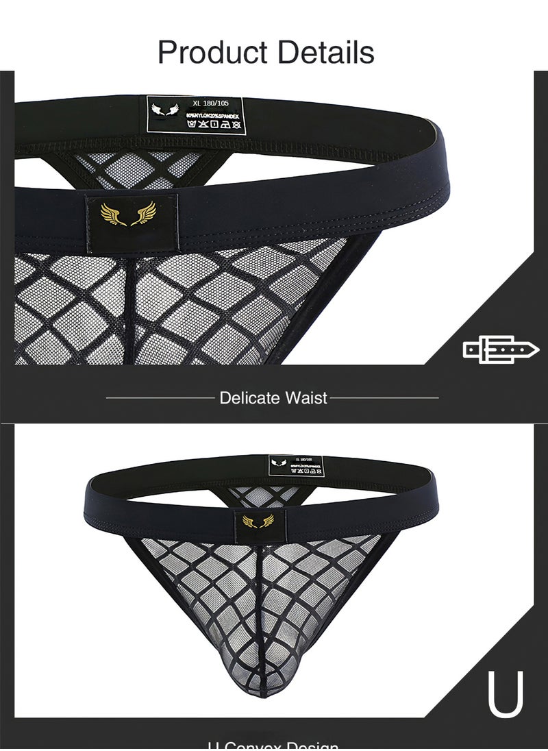 Generic - Underwear for Men Mesh Hollow Out Triangle Panties Low Rise Elasticity Brief - Image 1