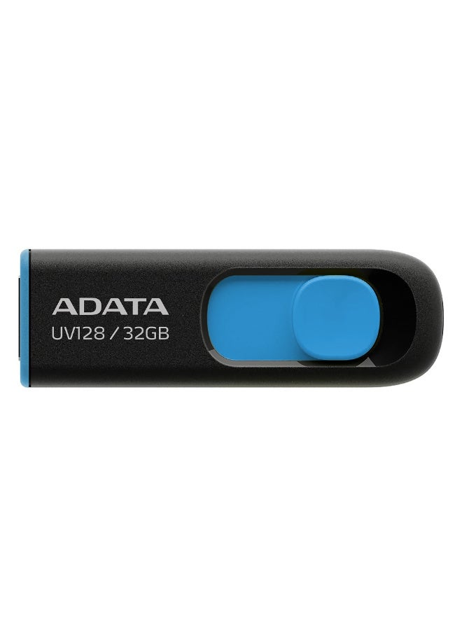 ADATA UV128 64GB USB3.2 Flash Drive, black/blue - Image 1