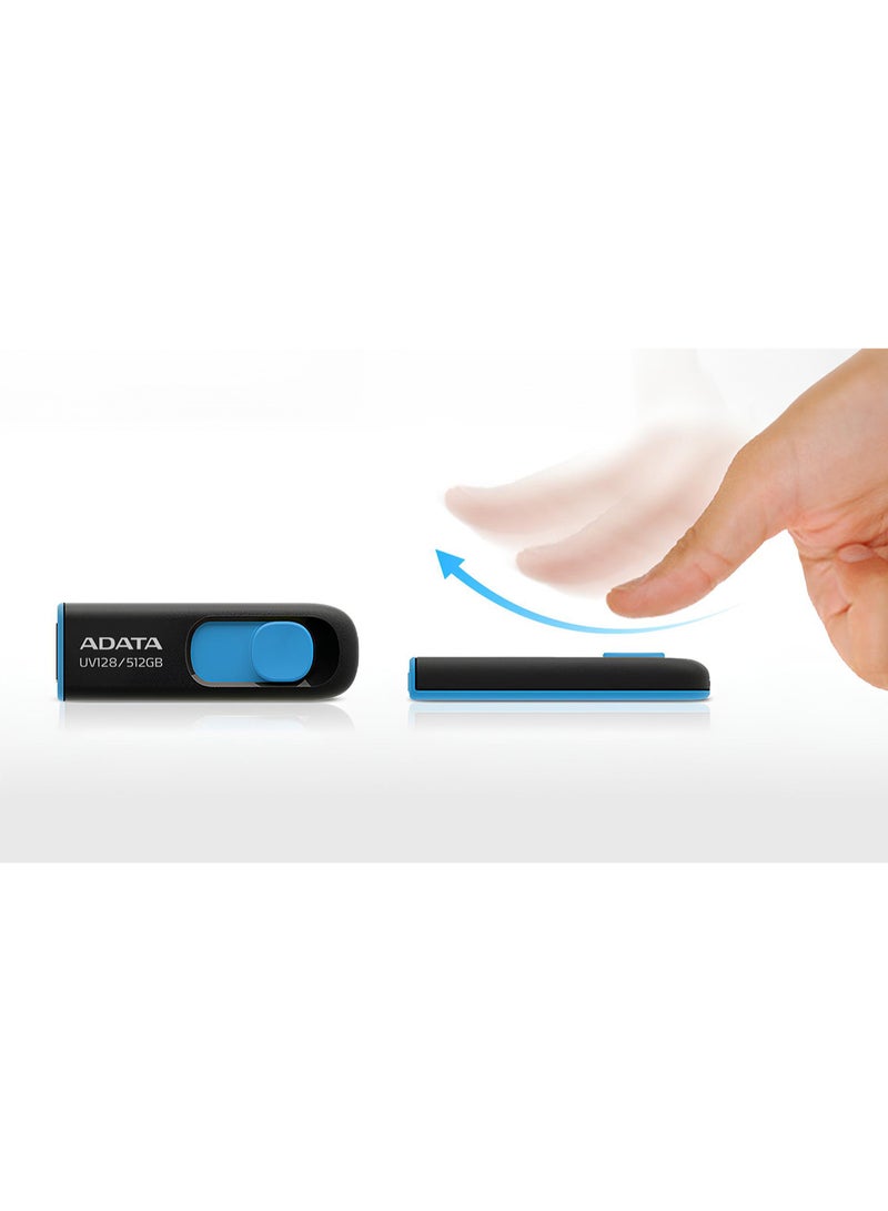 ADATA UV128 64GB USB3.2 Flash Drive, black/blue - Image 3