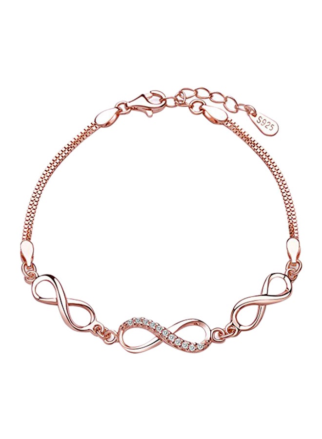 925 Sterling Silver Infinity Symbols Link Bracelet