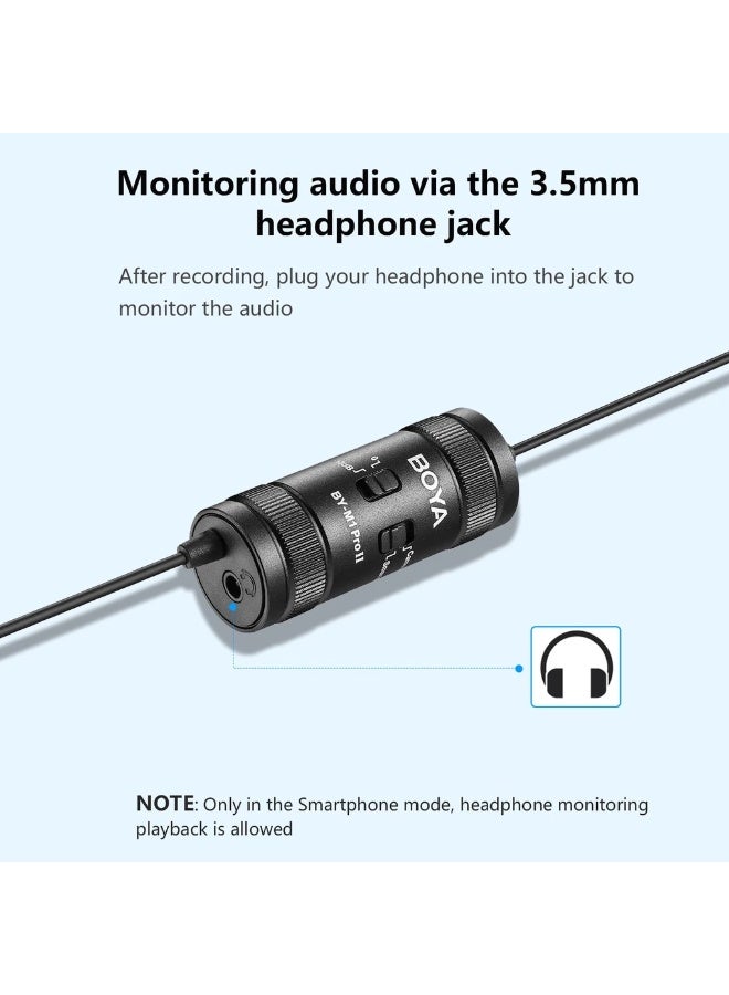 BOYA BY-M1 Pro II Lavalier Microphone, Universal Clip-On Mic, Omnidirectional Condenser, 3.5mm TRRS, 6m Long Cable, Plug & Play for Smartphone, DSLR Camera, Camcorder, Audio Recorder & PC - Image 5