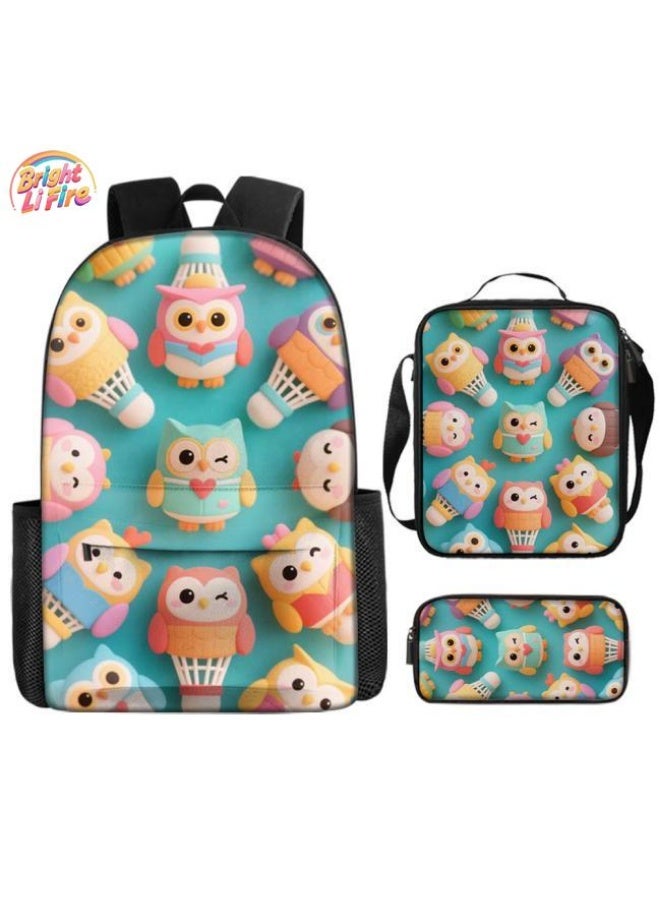 Bright Li Fire I feel so young! The new cartoon bag three-piece set is suitable for sports and leisure (available for students, children, friends on outings, mountain climbing, schooling, etc.) - 28  - Image 1