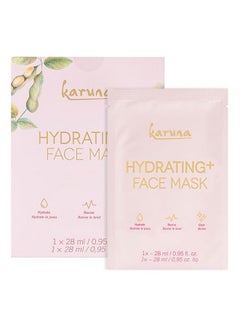 Karuna Karuna Skin - Hydrating+ Facial Mask for Well-Moisturized & Hydrated Skin, Glow-Enhancing Facial Skin Care Products, Hydrating Face Masks with Natto, Niacinamide & Sodium Lactate, 1 Pack  - Image 1