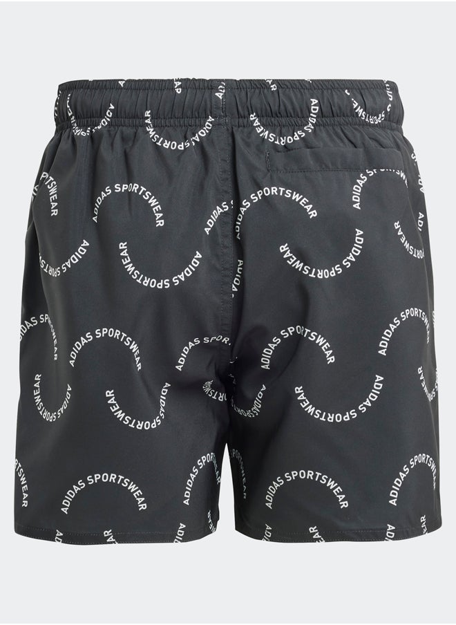 Adidas - شورت سباحة رياضي بطبعة موجة CLX للأطفال - Image 1