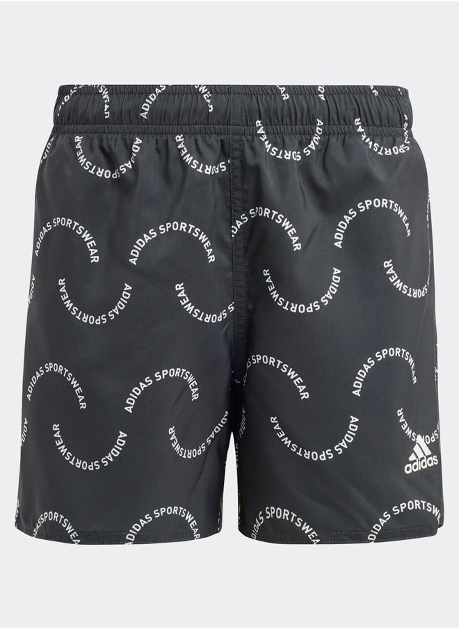 Adidas - شورت سباحة رياضي بطبعة موجة CLX للأطفال - Image 1