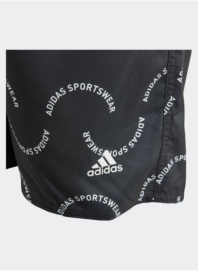 Adidas - شورت سباحة رياضي بطبعة موجة CLX للأطفال - Image 1