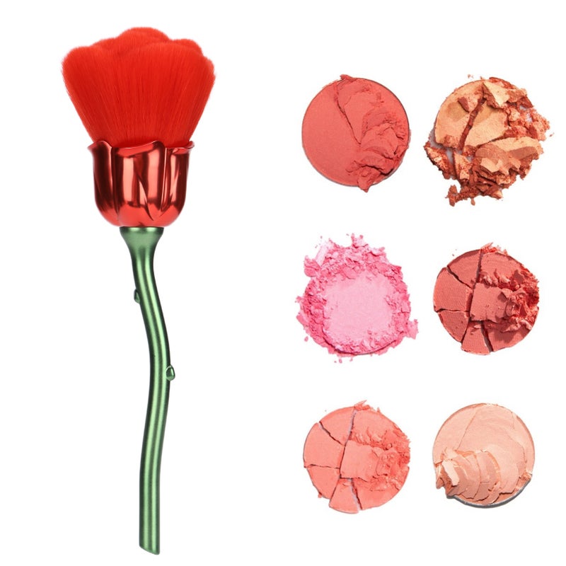Nail Dust Brush Rose Shaped Elegant Nail Cleaning Dust Removal Makeup Loose Powder Blush Brush06 - Image 4