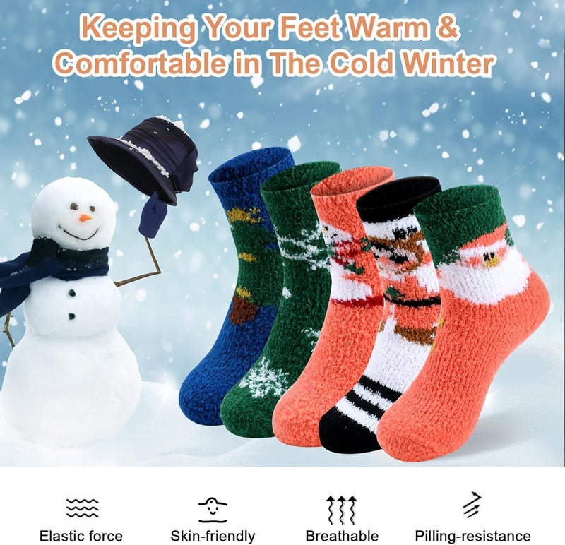FYC Socks for Women - Stocking Stuffers Gifts for Women - Warm Thick Soft Wool Cozy Crew Socks Christmas Gifts for Woman - Image 2
