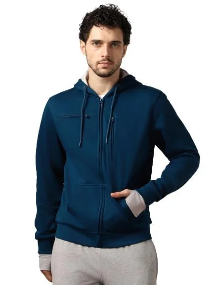 Navy Blue Hooded Sweatshirt for Men