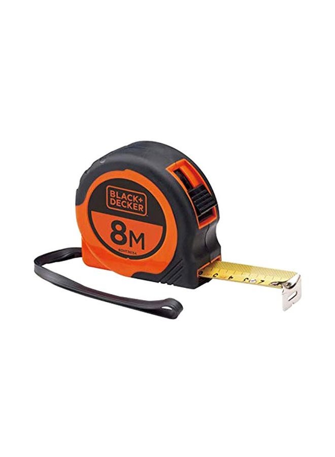 BLACK+DECKER Short Measurement Tape Orange/Black 8meter - Image 1