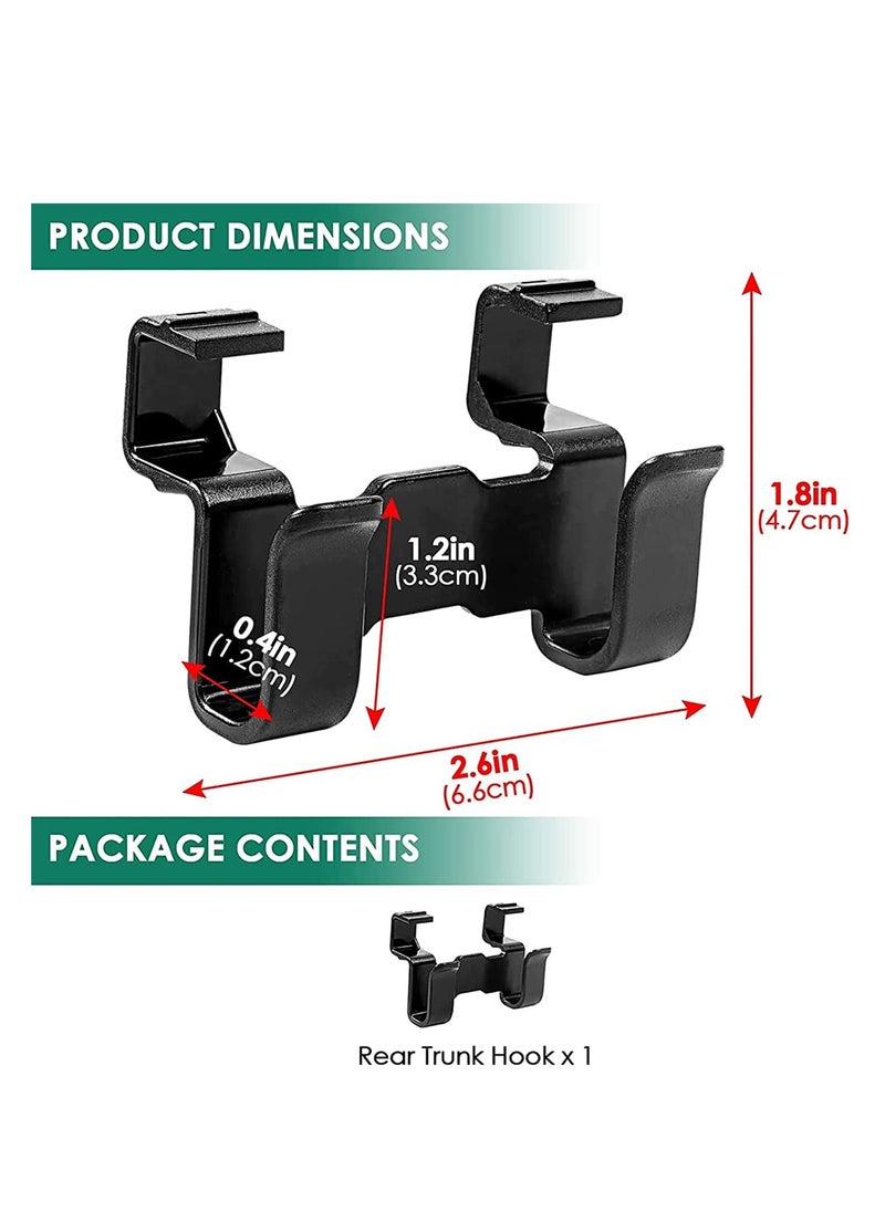 Excefore - Rear Trunk Hook, Trunk Grocery Bag Hooks, Trunk Modification Upgarde Storage Organizer Storage Bags Holders, ABS Material, Compatible with Tesla Model Y 2022 2021 (Black) - Image 1