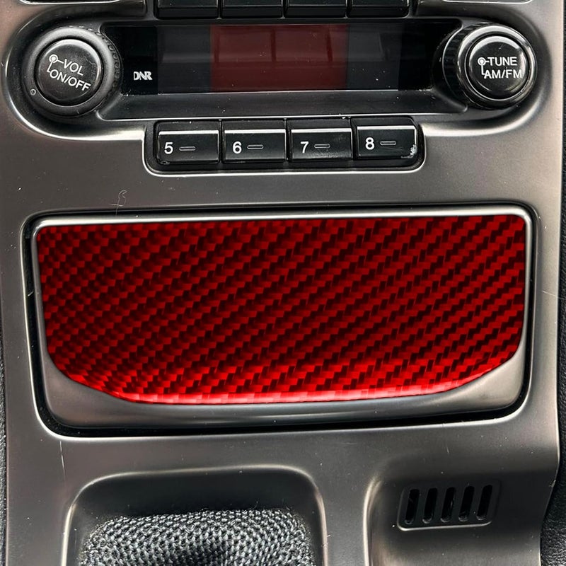 Compatible with Acura NSX 1990-2005 Car Console Cigarette Lighter Panel Cover Trim Carbon Fiber Auto Accessories Red - Image 5