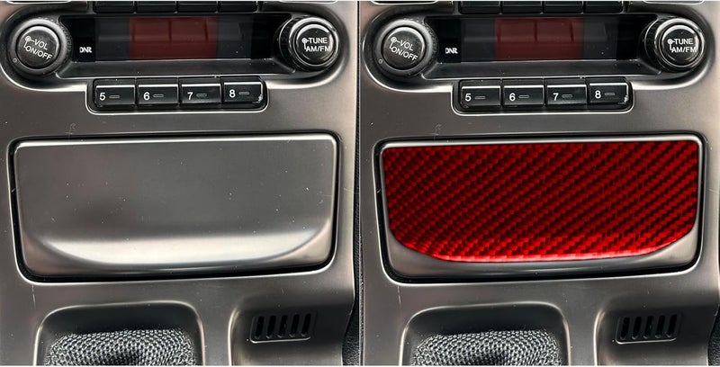 Compatible with Acura NSX 1990-2005 Car Console Cigarette Lighter Panel Cover Trim Carbon Fiber Auto Accessories Red - Image 2