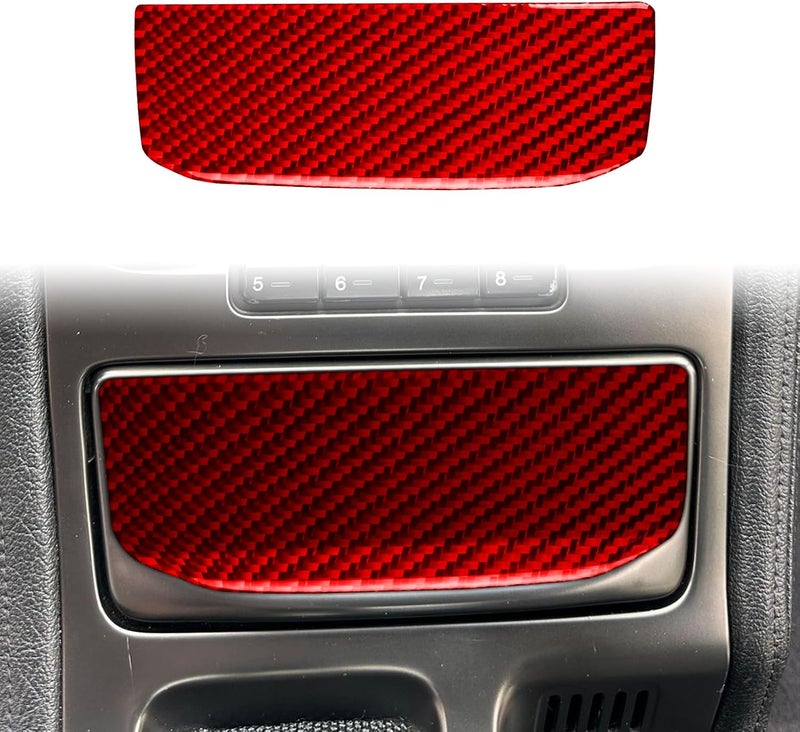 Compatible with Acura NSX 1990-2005 Car Console Cigarette Lighter Panel Cover Trim Carbon Fiber Auto Accessories Red - Image 1