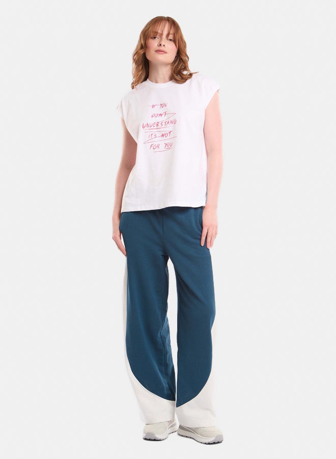 Premoda Women's Balloon-Fit Sweatpants Blue  - Image 1