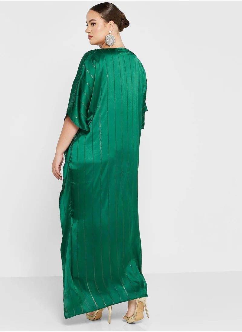 Maison Arabelle Curve Lace Detail Jalabiya