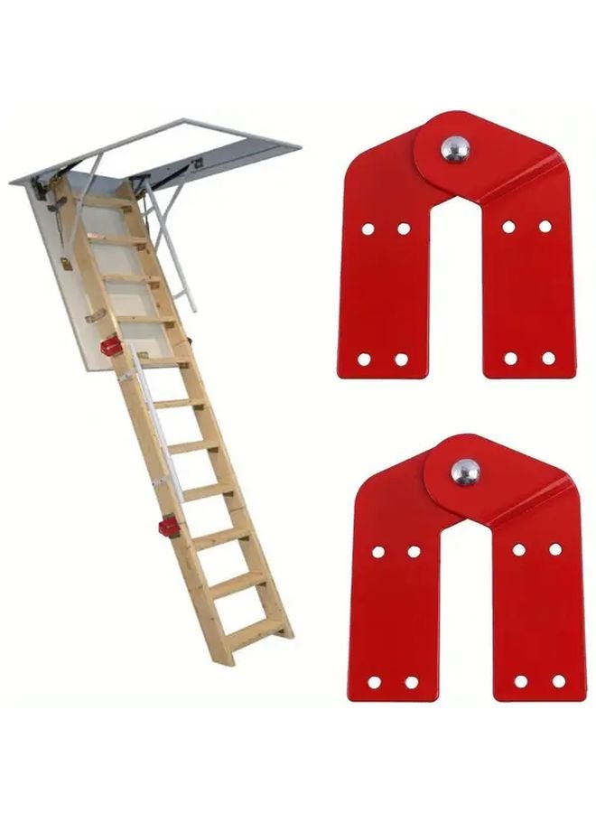 Red Attic Ladder Hinge Replacement Kit Herringbone Ladder Tie Rod Attachment - Image 3