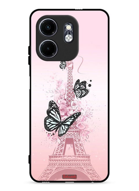 Infinix Smart 9 4G Protective Case Cover Butterflies On Eiffel Tower