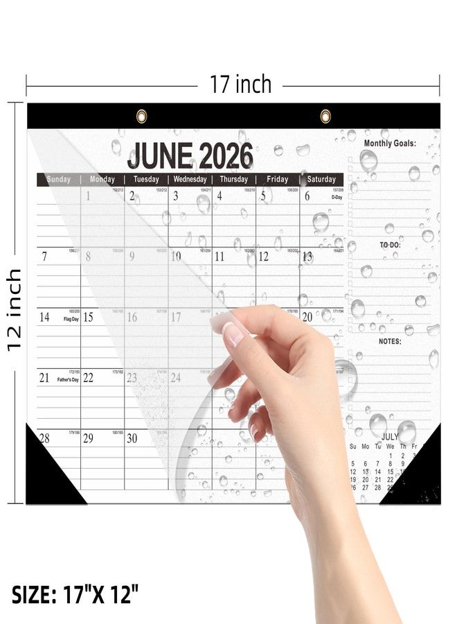 ZTX 2026 Calendar Desk Calendars 2026-2027 Wall Calendar from January 2026 to June 2027,18 Months 17"×12" Thick Paper for Office School Home - Image 2