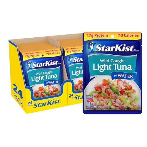 StarKist Light Tuna in Water Pouch 26 oz  24 Pack Ready to Eat Wild Caught High Protein Shelf Stable Seafood Gluten Free Soy Free No Draining for Salads and Sandwiches - Image 1