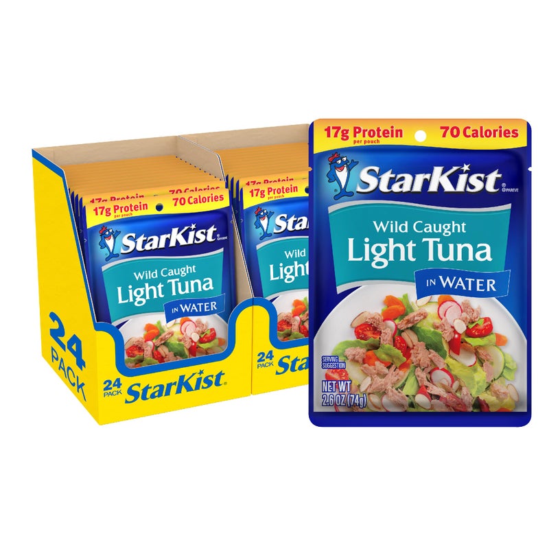 StarKist Light Tuna in Water Pouch 26 oz  24 Pack Ready to Eat Wild Caught High Protein Shelf Stable Seafood Gluten Free Soy Free No Draining for Salads and Sandwiches - Image 3
