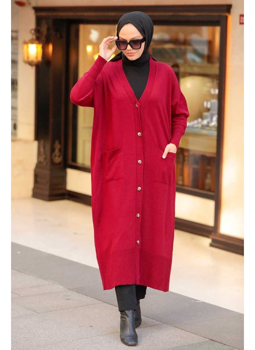 - Buttoned Burgundy Hijab Knitwear Cardigan 33650BR - pzsku/Z8709B08B5228F710C89CZ/45/_/1730923624/dcbce041-d174-4978-9818-0a2e28bd4314