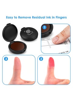SYOSI 6 Pack Fingerprint Ink Pads, Red Thumbprint Ink Pad for Notary Supplies Identification Security Id Fingerprint Cards Law Enforcement Fingerprint, for Office Workers and Business Owners  - Image 4