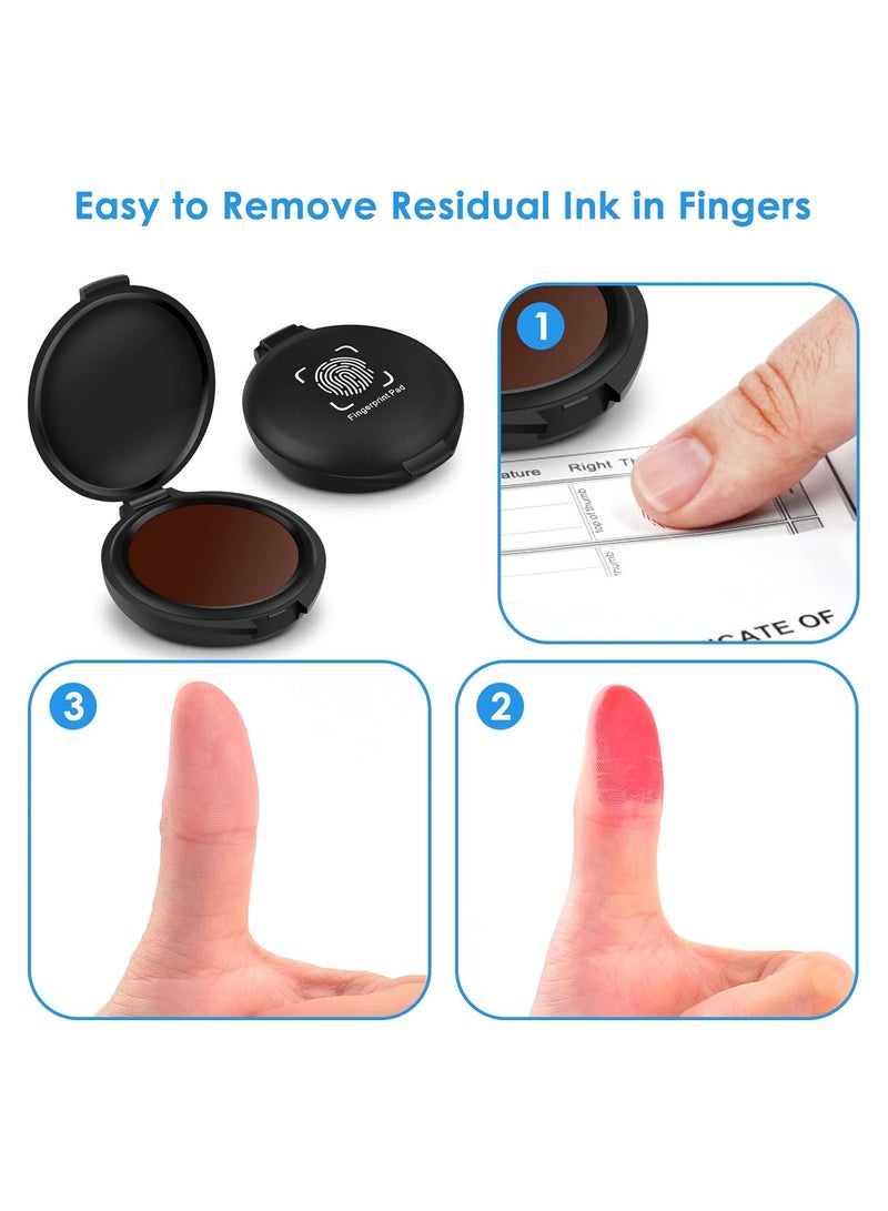 SYOSI 6 Pack Fingerprint Ink Pads, Red Thumbprint Ink Pad for Notary Supplies Identification Security Id Fingerprint Cards Law Enforcement Fingerprint, for Office Workers and Business Owners - Image 4