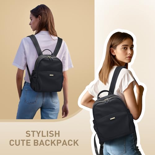 GOLF QUALITY Mini Backpack for Women Small Backpack Purse Cute Stylish Lightweight Daypack for College Work Travel Party129InchClassic Black - Image 3